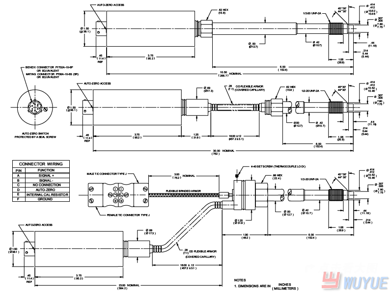 PT4624/PT4625/PT4626高溫熔體壓力變送器(high temperature melt pressure transducer)